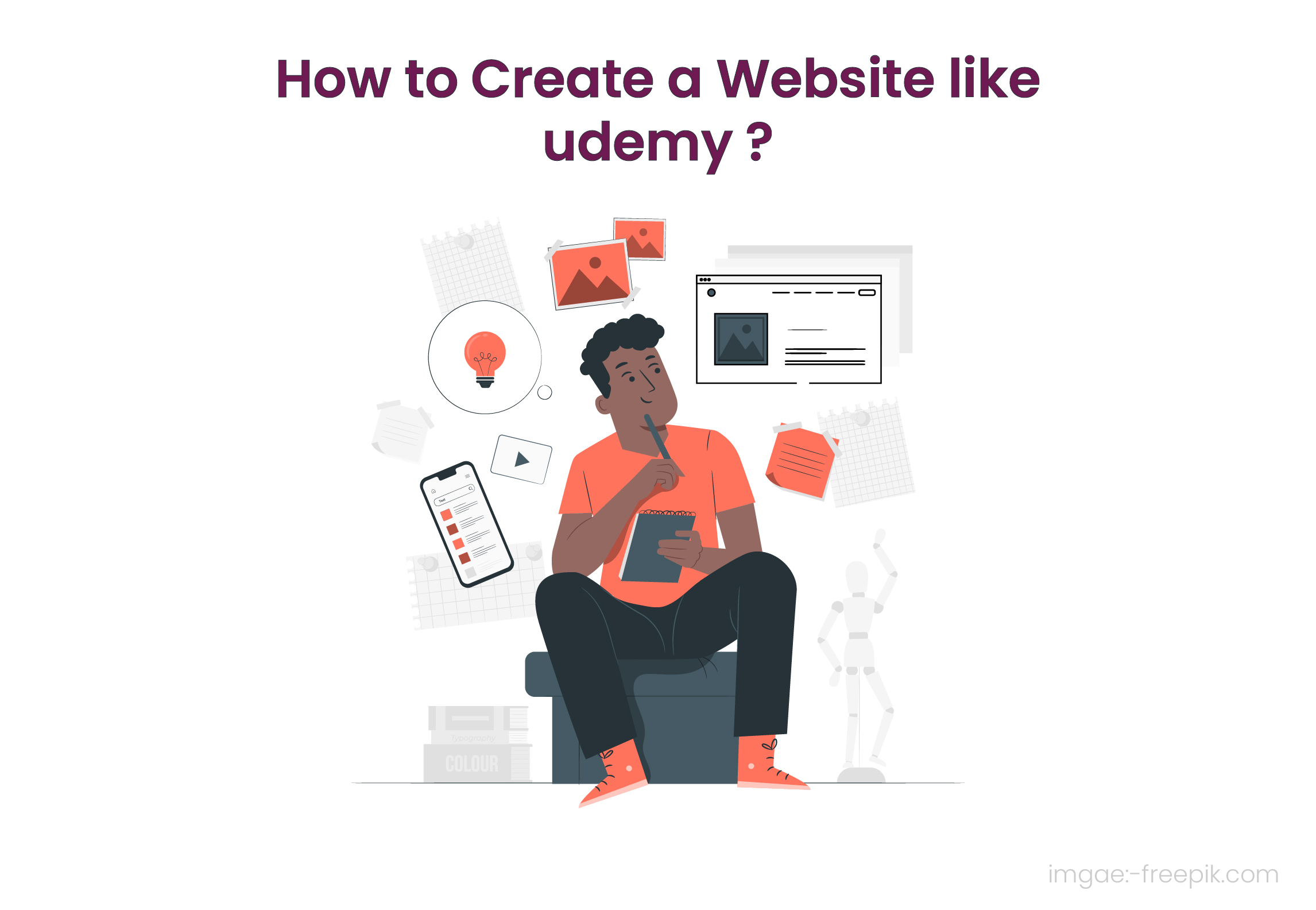Create an E-learning website like Udemy through Custom development
